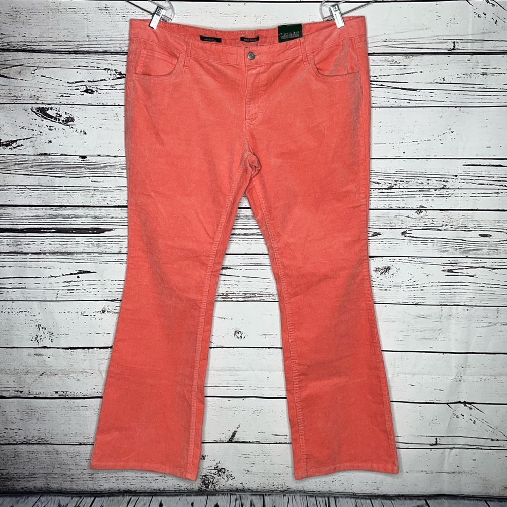 Wild Fable NWT Size 18/34 Pink Low-Rise Flare Leg Corduroy Pants